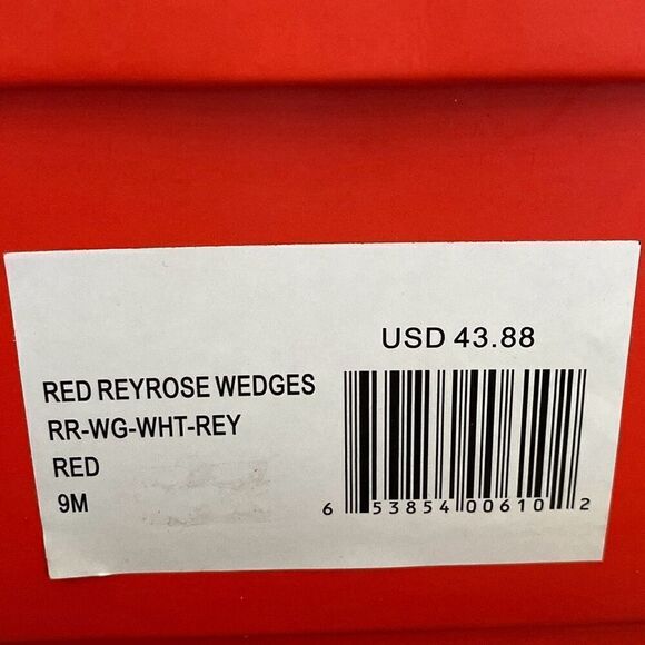 Reya Regalia Rosette Womens Red Wedge Flip Flop Sandal Sz 9M - Picture 5 of 5